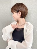 ハンサムショート/丸みショートボブ/20代30代40代50代/顔周り