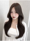 韓国レイヤー/レイヤーカット/くびれ巻き/ミディアムレイヤー