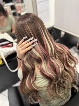 ヘアーデザイン ジェルム(Hair Design germe) MIXハイライト ピンクブロンド  MAYUKO