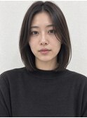 【HEY 松本】黒髪ワンレンボブ×顔まわり韓国レイヤー