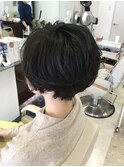 丸みショートパーマ