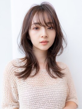 イルハバナ 渋谷(ill HAVANA) 大人可愛い小顔レイヤーカット 顔周り似合わせシースルーバング