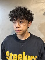 外国人風スパイラルカーリープードルパーマ　2 【影山】