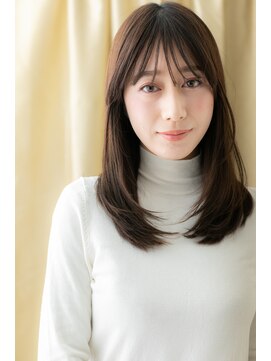 カバーヘア ブリス 北浦和(COVER HAIR bliss) グレーベージュカラー前下がりレイヤーロングY上尾20代30代40代