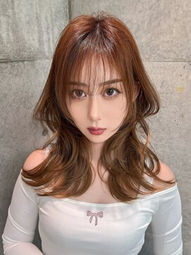 ロンドメリア 天神大名店(Lond Melia) ★くびレイヤー美髪エアリーロング似合わせカットピンクブラウン