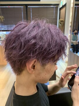 ヴァンクラウドフロムコウベ 恵庭店(VENT CLOUD from KOBE) メンズスパイラルショートマッシュ/トワイライトバイオレット