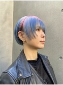 ショートボブ・ハイトーンボブ・ルーツカラー・毛先カラー