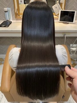 レーヴバイロンド 仙台(Reve by Lond) 髪質改善ストレート美髪縮毛矯正ネビージュ黒髪ワンレン仙台前髪