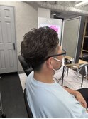 ジェルとの相性◎ オールバックパーマ