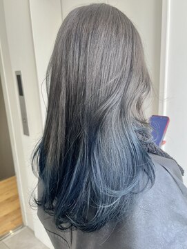 バイオレット 栄店(Violet) 裾カラー　毛先からー　ブルーカラー　デザインカラー