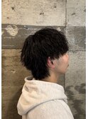 大分ツイストスパイラルパーマメンズマッシュウルフツーブロック