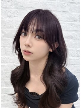 アマトウキョウ アユンチェ(AMA TOKYO×AYUNCHE) 韓国ヘア　透明感カラー　2wayバング  レイヤーカット   顔周り