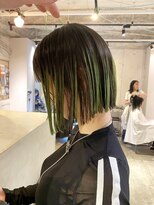 ルーム(Loom.)&nbsp;デザインカラーコントラストハイライト切りっぱなしカット