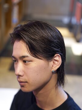 メリケンバーバーショップ コウベ(MERICAN BARBERSHOP KOBE) メンズカットミディアムナチュラル