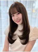 【F】トレンド似合わせ大人かわいいミディアムレイヤー