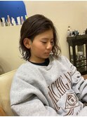 波巻きツイストスパイラル/刈り上げセンターパート/溝の口