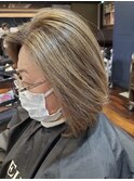 白髪ぼかしハイライト