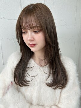 バイ ユア オウン フラワーズ コロン カバ 松本駅前(buy your own flowers : kava) 大人可愛いブリーチなしラベージュレイヤー透明感