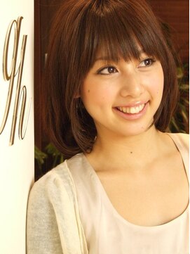 グラス ヘアー(glass.hair) ナチュラルボブをカラーでさりげにセンスアップ♪