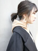 ブルーダー(Bruder)&nbsp;ポニテ　イヤリングカラー　アレンジ　ボブ　セミロング