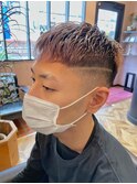 メンズクロップスタイル×ハイトーン×メンズカット