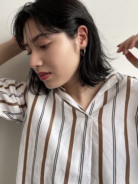 キートス(Kiitos) トラッドボブ/外ハネ/黒髪/BOB/シースルーバング/ウエット/梅田