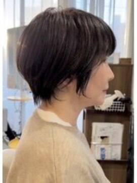 モールヘア 西中島店(MOOL hair) 大人ショートヘアイルミナカラーグレーベージュ