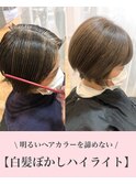 【WILLOW京橋/都島】白髪ぼかしハイライト×ショート(井下貴史)