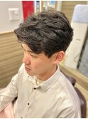 20代30代◎大人気韓国風ナチュラルパーマオシャレ男子