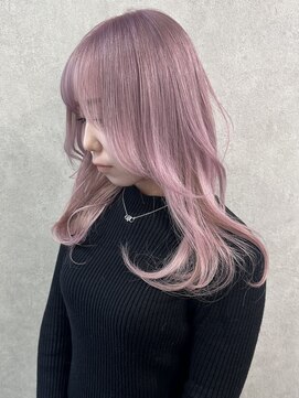 ロウル 渋谷(LOWRL) ホワイトピンクラベンダー/ケアブリーチカラー