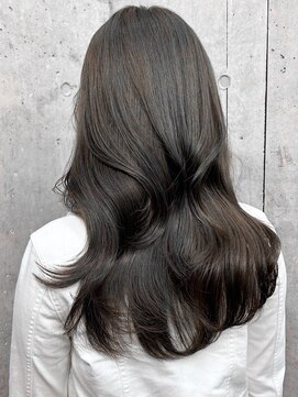 レノラ 本町(LENORA) レイヤーカットレイヤーロング毛先カールオリーブベージュ