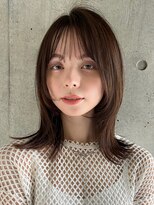 ガーデンヨコハマ(GARDEN YOKOHAMA) こなれミディアムレイヤーカット束感前髪外ハネベージュカラー
