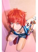 パンクショート/チェリーレッド/アプリコットオレンジ/表参道