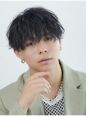 ラウンドマッシュ/シャドウパーマ