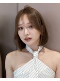 マロンベージュ/ボブ/前髪/レイヤー/小顔/髪質改善/縮毛矯正池袋