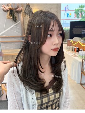 ユナイテッドビューティー 金沢(UNITED BEAUTY) ブリーチなしカーキカラー　レイヤー