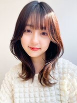 コローレ 佐賀(COLORE)&nbsp;ミディアムレイヤー韓国風レイヤースタイルシースルーバング