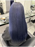 ブルーラベンダーカラーハイトーンダブルカラーブリーチ成増