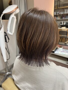 スリーバイエイム(03 eim) dark silver×インナーカラー×ボブ