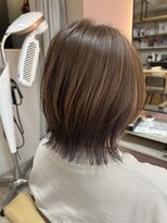 スリーバイエイム(03 eim) dark silver×インナーカラー×ボブ