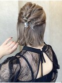 花田/結婚式ヘアセットボブアレンジハーフアップ下北沢お呼ばれ