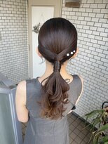 フェリーチェ 六本木店(Felice)&nbsp;ヘアセット ヘアアレンジ ローポニー 編みおろし タイトヘア