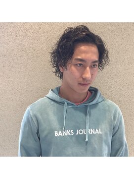 ラドンナアデッソ(LA.DONNA ADDESSO) かきあげセンターパート×ソフトウルフパーマ