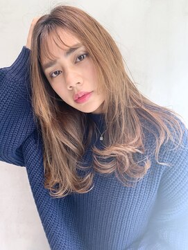 アルバム 銀座(ALBUM GINZA) ナチュラルロング_アッシュブラウンネオウルフ外ハネボブ_27125