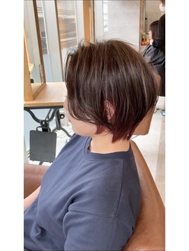 パルフェ ヘアー バイ オーク 九大学研都市(parfait hair byOAK) インナーカラーが映える！ミニハンサムショート！