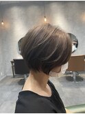 育てるアッシュ × ふんわりショートボブ