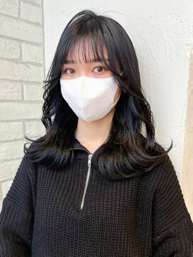 アイティー バイ アルバム 浦和店(IT by ALBUM) 顔まわりレイヤー_外ハネボブセクションカラー_ba380402