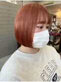 オレンジぱつボブ