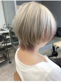 ウルフカット×ホワイトカラー◎