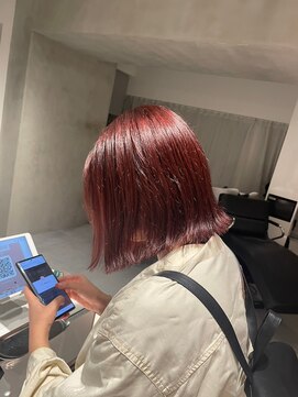 ガリカ 渋谷(Gallica) 【小岩井美希】ブリーチなしワインレッド/サクラレッド/暖色系